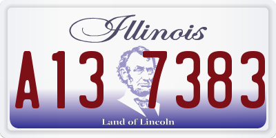 IL license plate A137383
