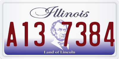 IL license plate A137384
