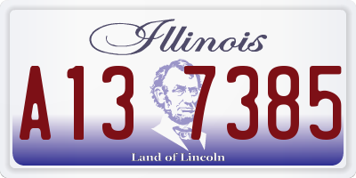 IL license plate A137385