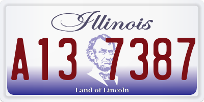 IL license plate A137387