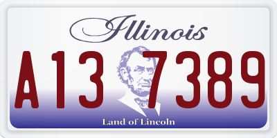 IL license plate A137389