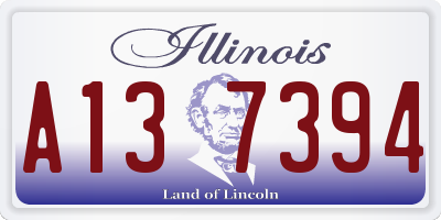 IL license plate A137394
