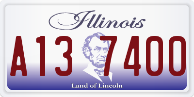IL license plate A137400