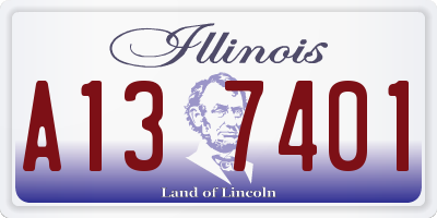 IL license plate A137401