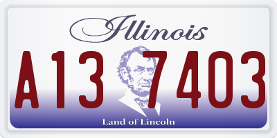 IL license plate A137403