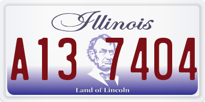IL license plate A137404