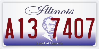 IL license plate A137407