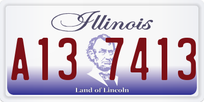 IL license plate A137413