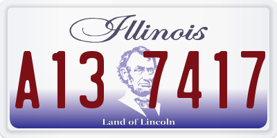 IL license plate A137417