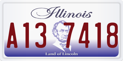 IL license plate A137418