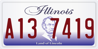 IL license plate A137419