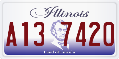 IL license plate A137420