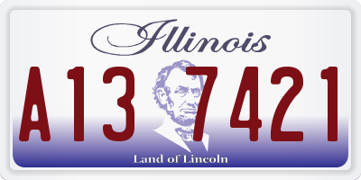 IL license plate A137421