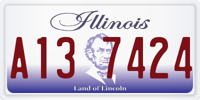 IL license plate A137424