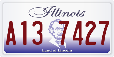 IL license plate A137427