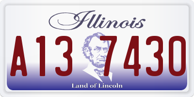 IL license plate A137430