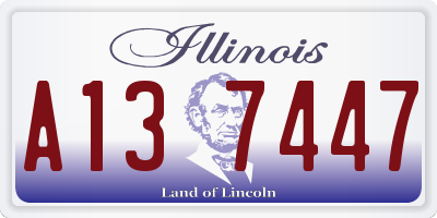 IL license plate A137447