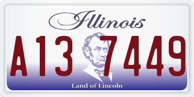 IL license plate A137449