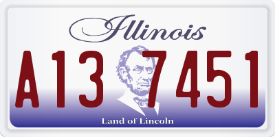IL license plate A137451
