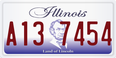 IL license plate A137454