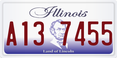 IL license plate A137455