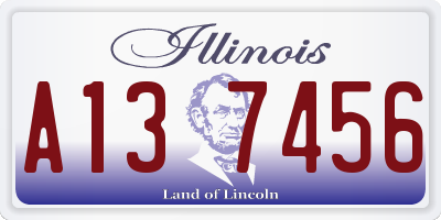 IL license plate A137456