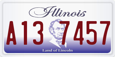 IL license plate A137457