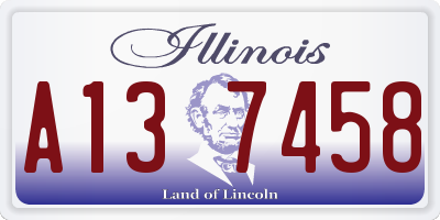 IL license plate A137458