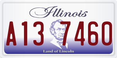 IL license plate A137460