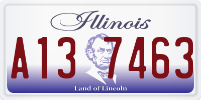 IL license plate A137463