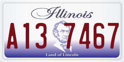 IL license plate A137467