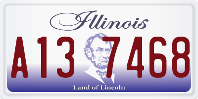 IL license plate A137468