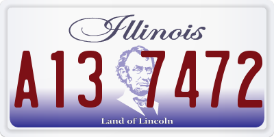 IL license plate A137472