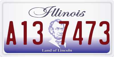 IL license plate A137473
