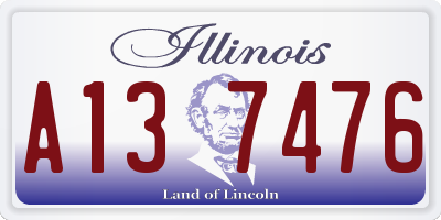 IL license plate A137476
