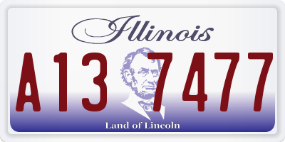 IL license plate A137477