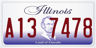 IL license plate A137478