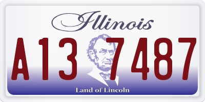 IL license plate A137487