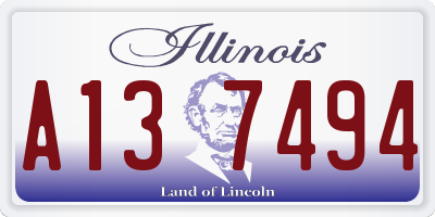 IL license plate A137494