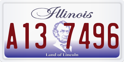 IL license plate A137496