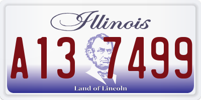 IL license plate A137499