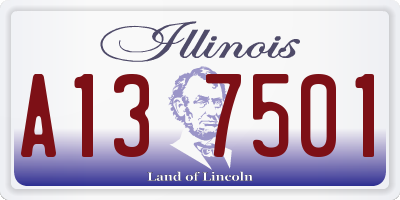 IL license plate A137501