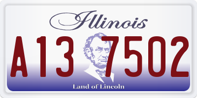 IL license plate A137502