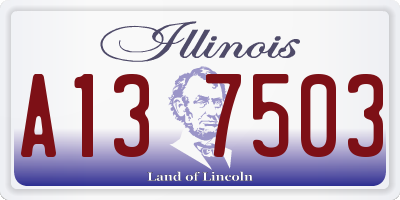 IL license plate A137503