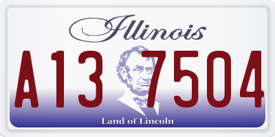 IL license plate A137504