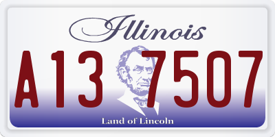 IL license plate A137507
