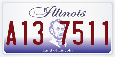 IL license plate A137511