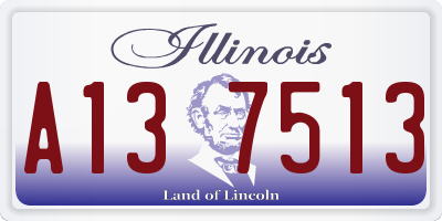IL license plate A137513