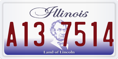 IL license plate A137514