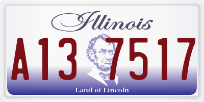 IL license plate A137517